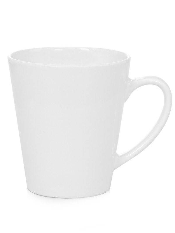 Hrnek latté 0,3l bílý, v. 9,8 cm kónický 1 ks 